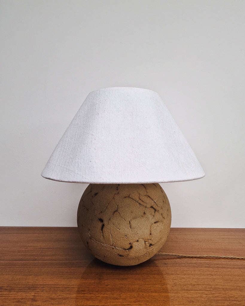 Mid Century Globe Studio Pottery Table Lamp