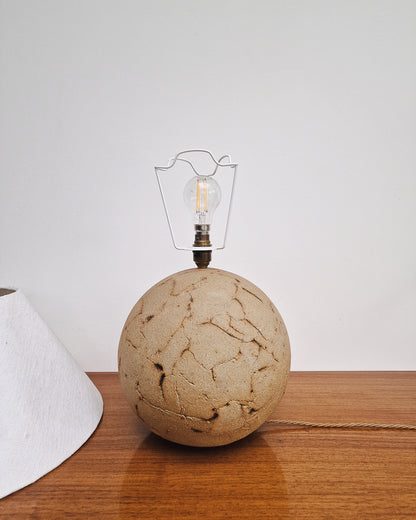 Mid Century Globe Studio Pottery Table Lamp
