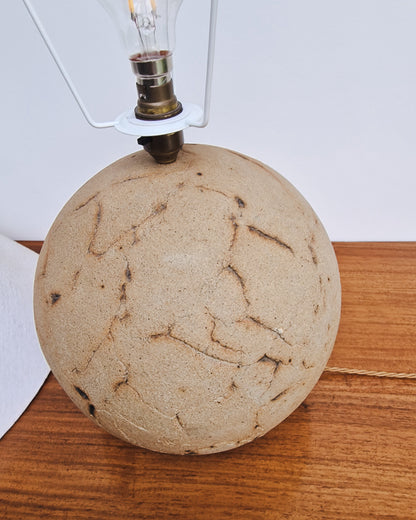 Mid Century Globe Studio Pottery Table Lamp