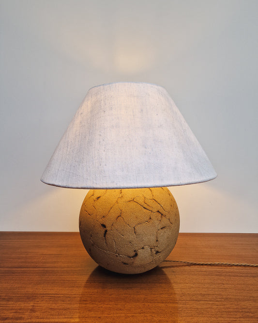 Mid Century Globe Studio Pottery Table Lamp
