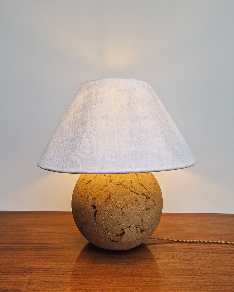 Mid Century Globe Studio Pottery Table Lamp