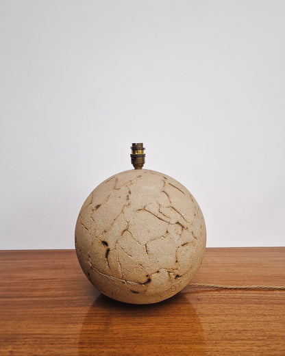 Mid Century Globe Studio Pottery Table Lamp