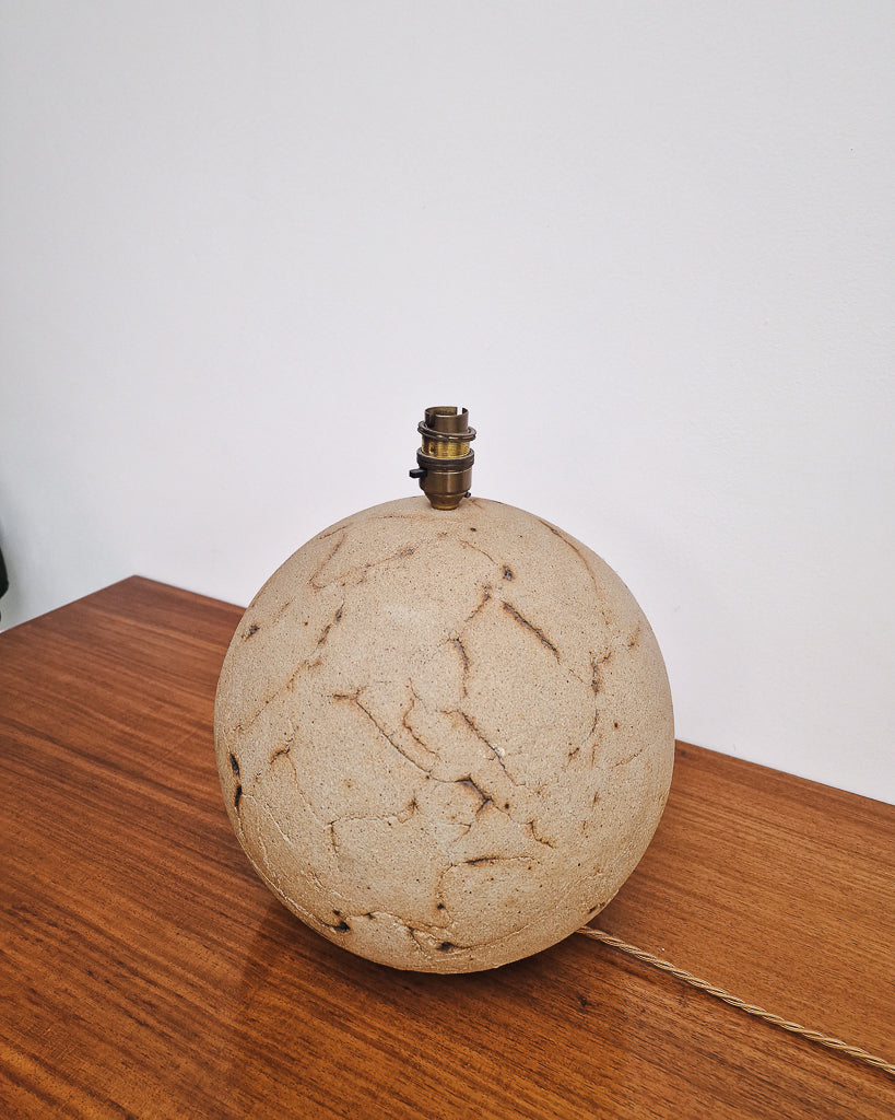 Mid Century Globe Studio Pottery Table Lamp