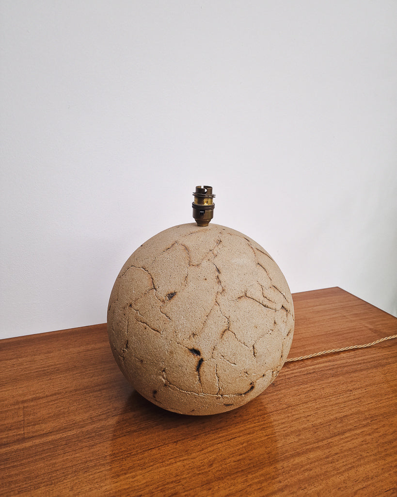 Mid Century Globe Studio Pottery Table Lamp
