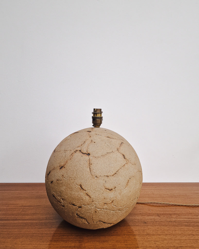 Mid Century Globe Studio Pottery Table Lamp
