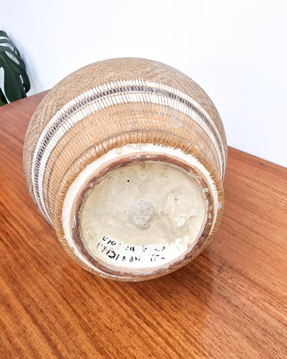 Large Italian ceramic floor vase with textured pattern, vintage mid century statement vase in excellent condition with no chips or cracks
