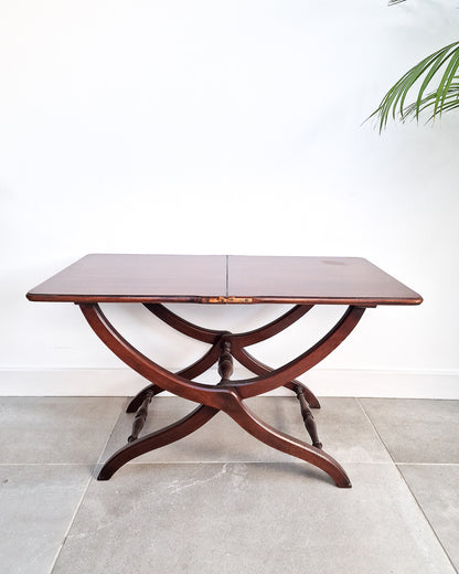 Antique Mahogany Folding Campaign Coaching Table