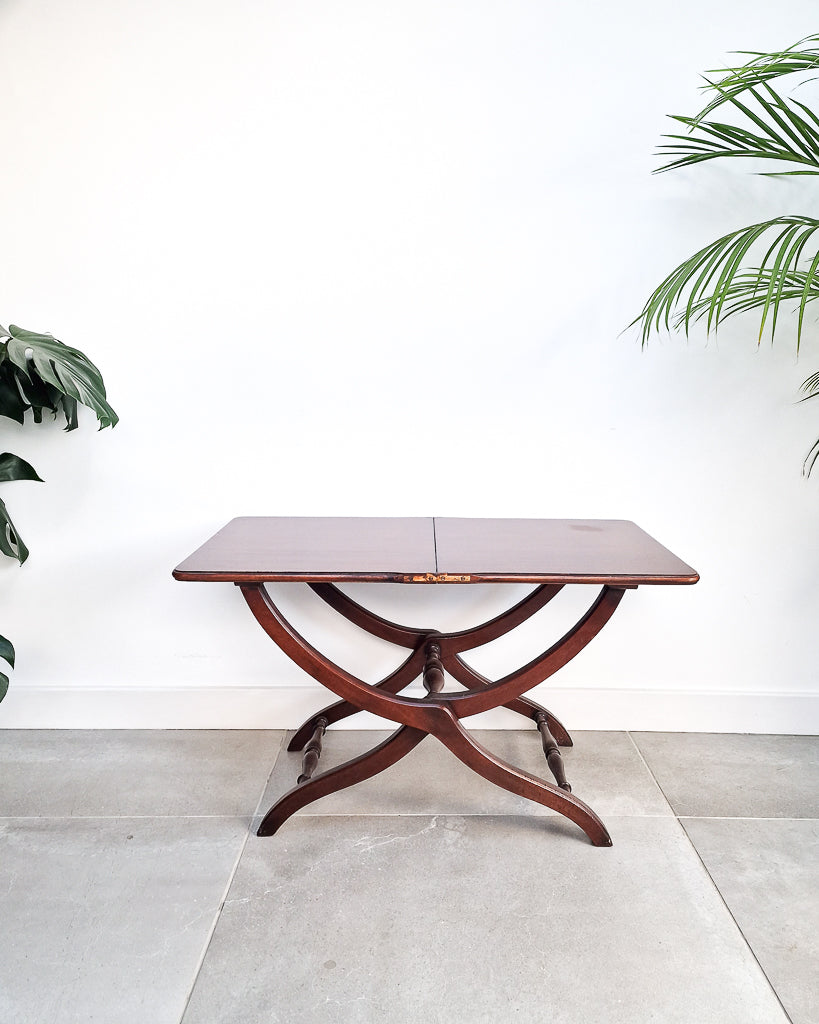 Antique Mahogany Folding Campaign Coaching Table