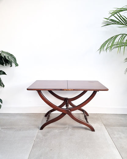 Antique Mahogany Folding Campaign Coaching Table