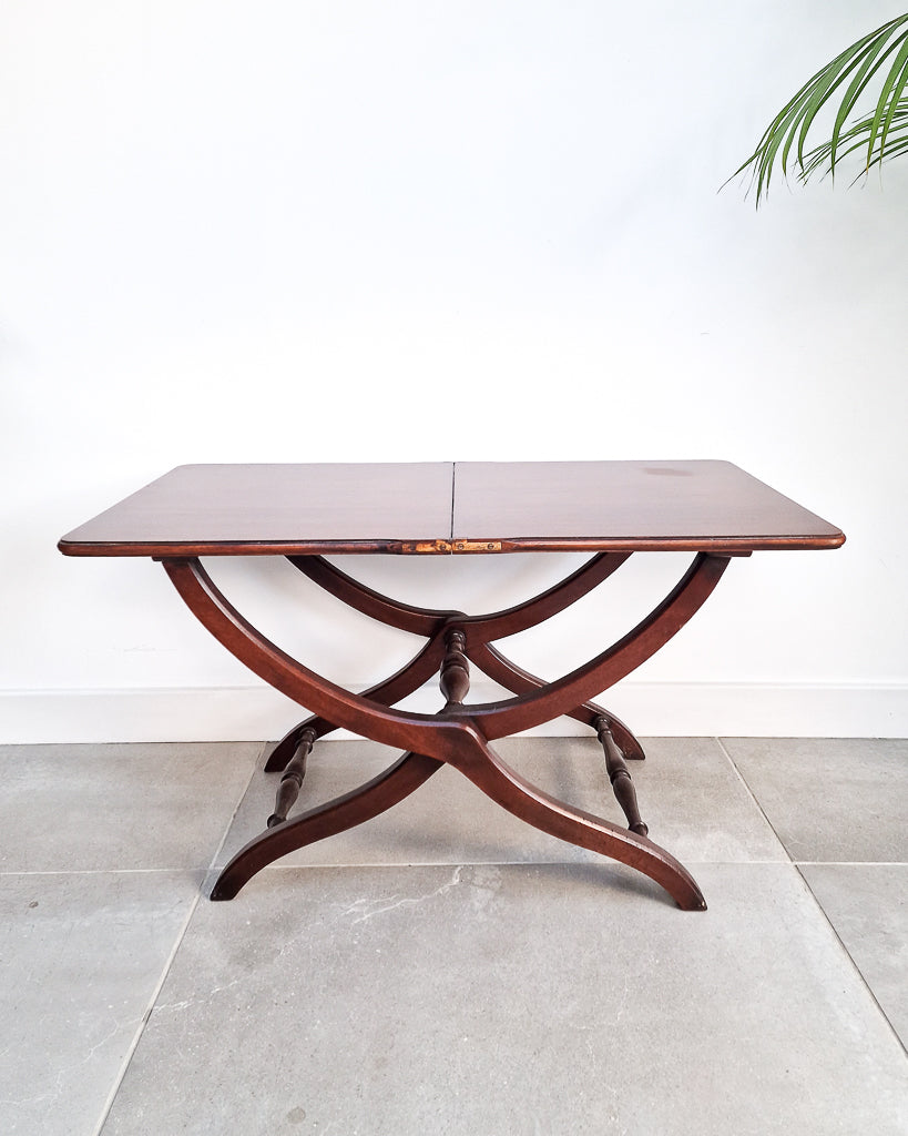Antique Mahogany Folding Campaign Coaching Table