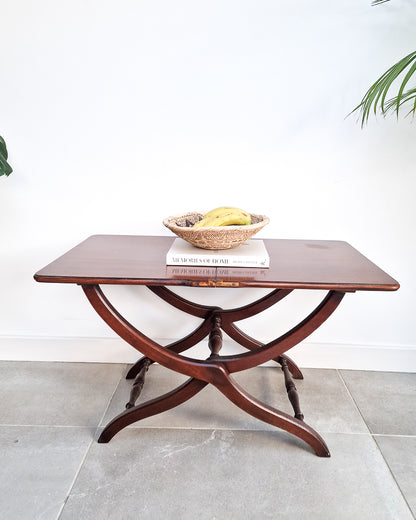 Antique Mahogany Folding Campaign Coaching Table