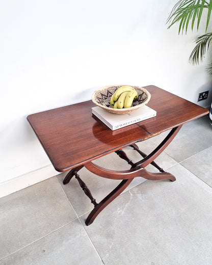 Antique Mahogany Folding Campaign Coaching Table