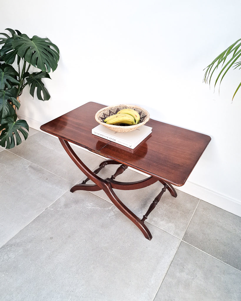 Antique Mahogany Folding Campaign Coaching Table