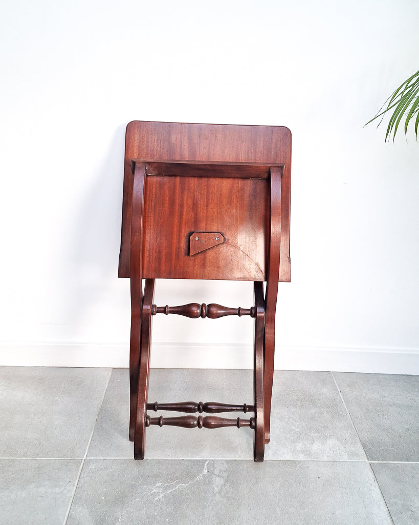 Antique Mahogany Folding Campaign Coaching Table