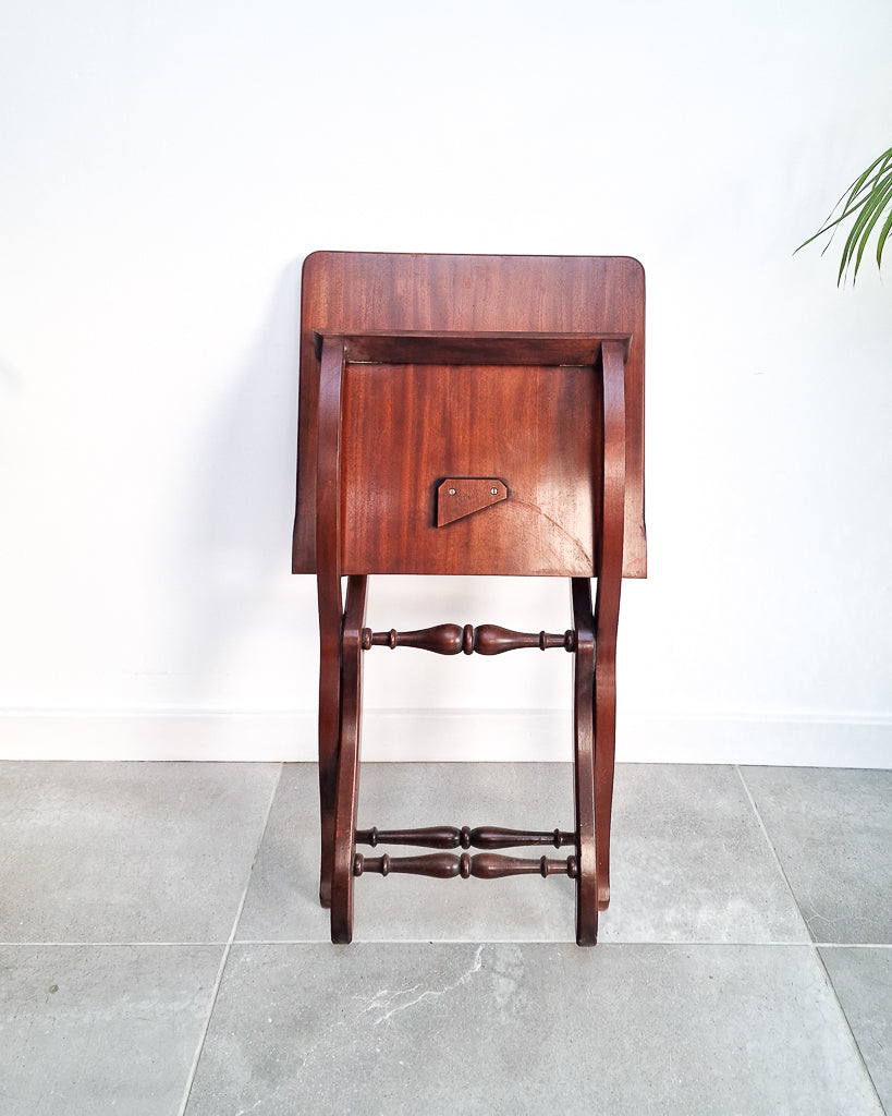 Antique Mahogany Folding Campaign Coaching Table