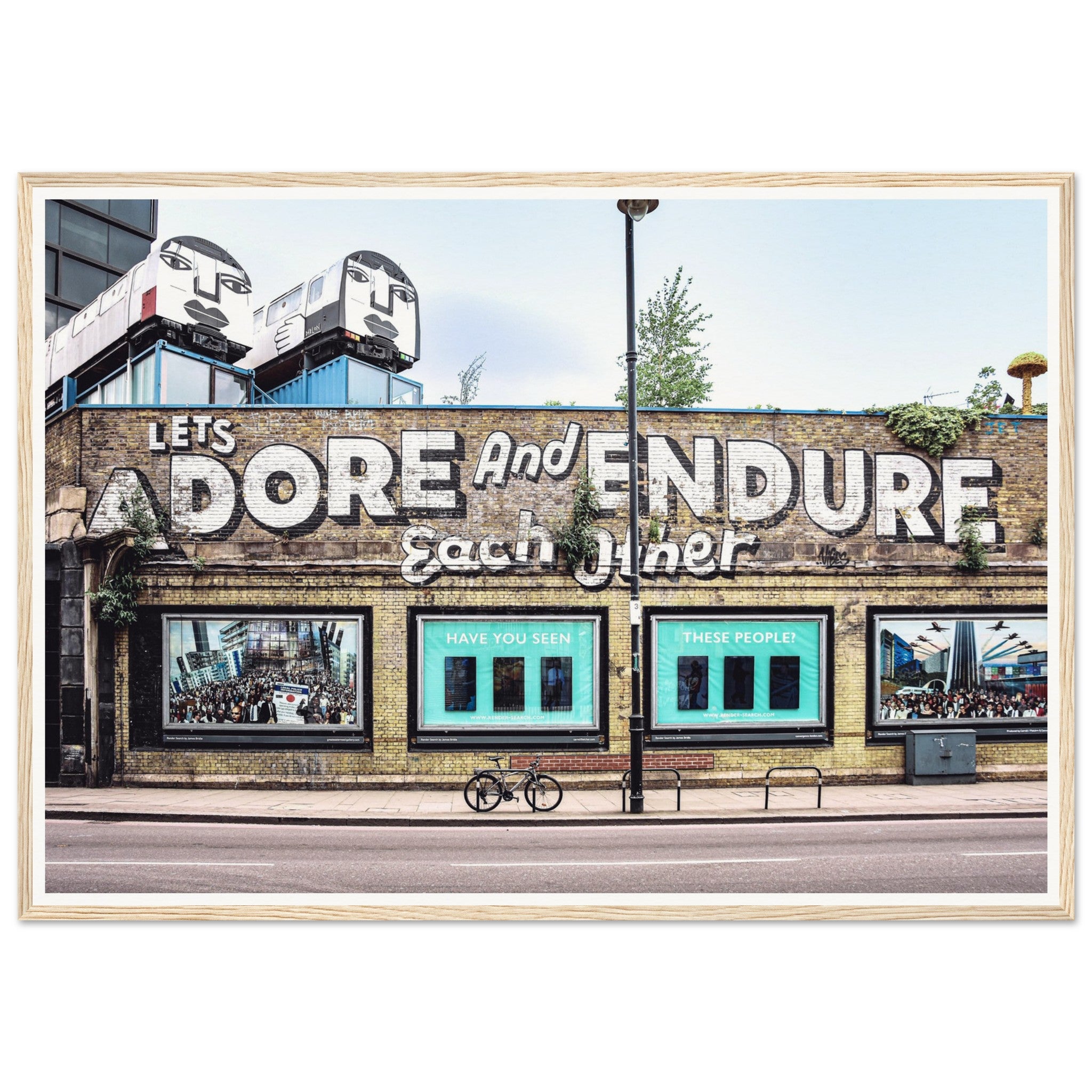 "Let's Adore & Endure" Wooden Framed Poster