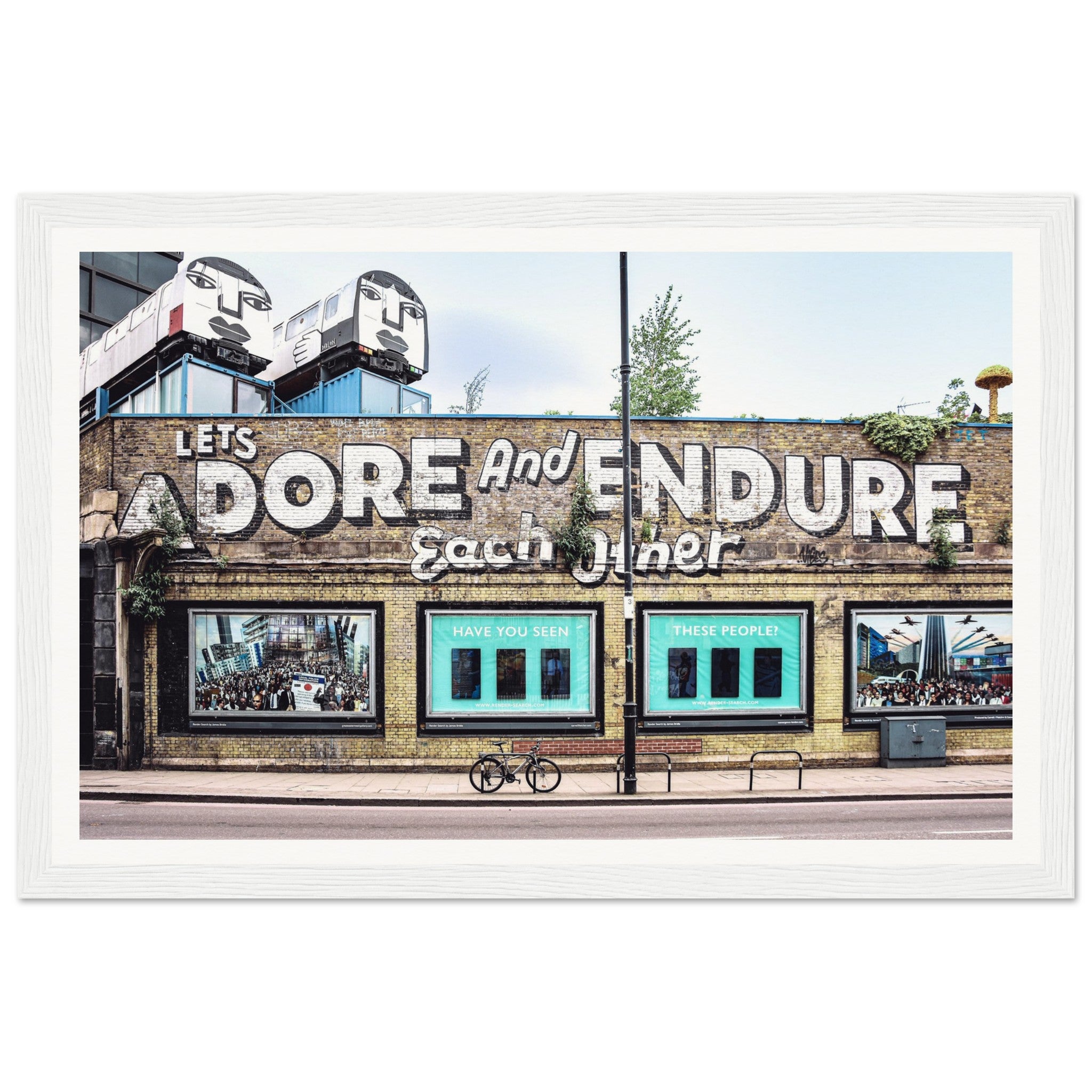 "Let's Adore & Endure" Wooden Framed Poster