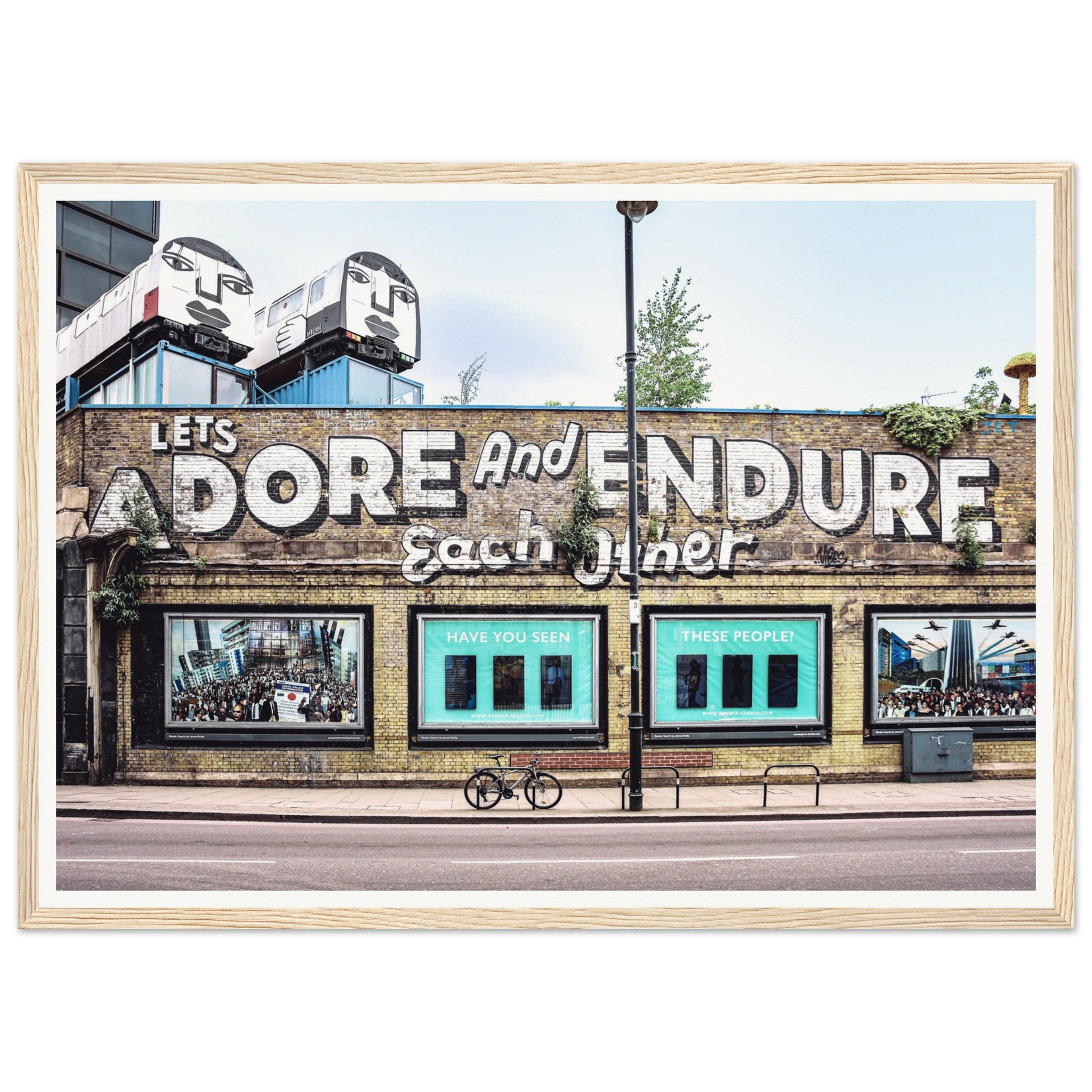 "Let's Adore & Endure" Wooden Framed Poster