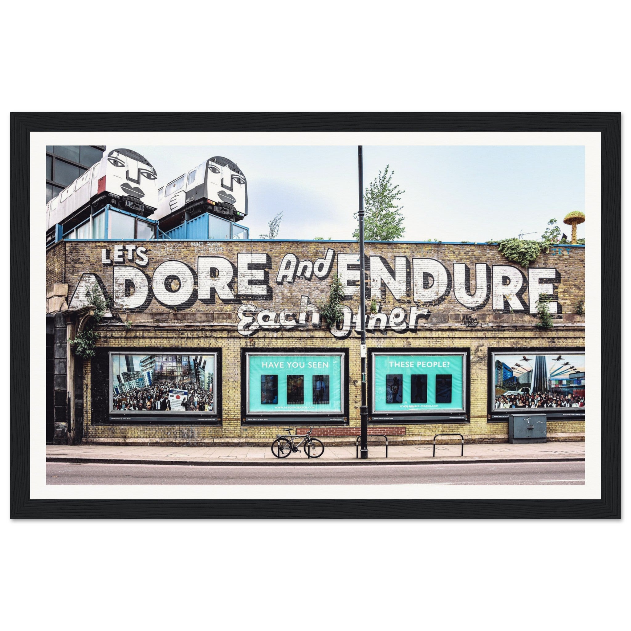 "Let's Adore & Endure" Wooden Framed Poster