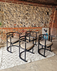 Mid Century Teak Dining Table & Ebonised Chairs (x 4)