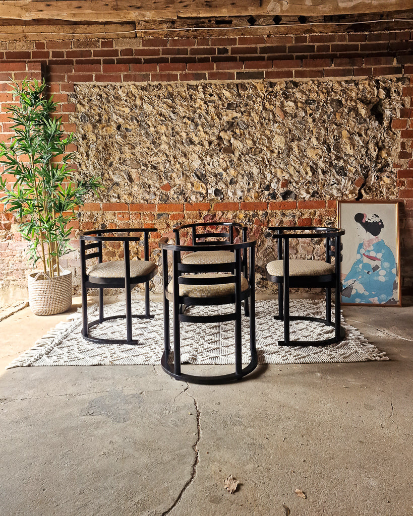Mid Century Bauhaus Style Dining Chairs (Set of Four)