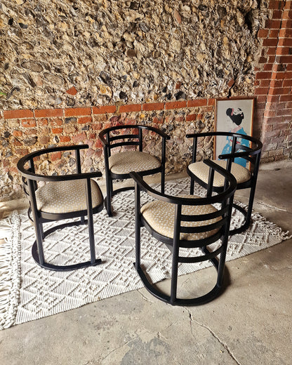 Mid Century Bauhaus Style Dining Chairs (Set of Four)