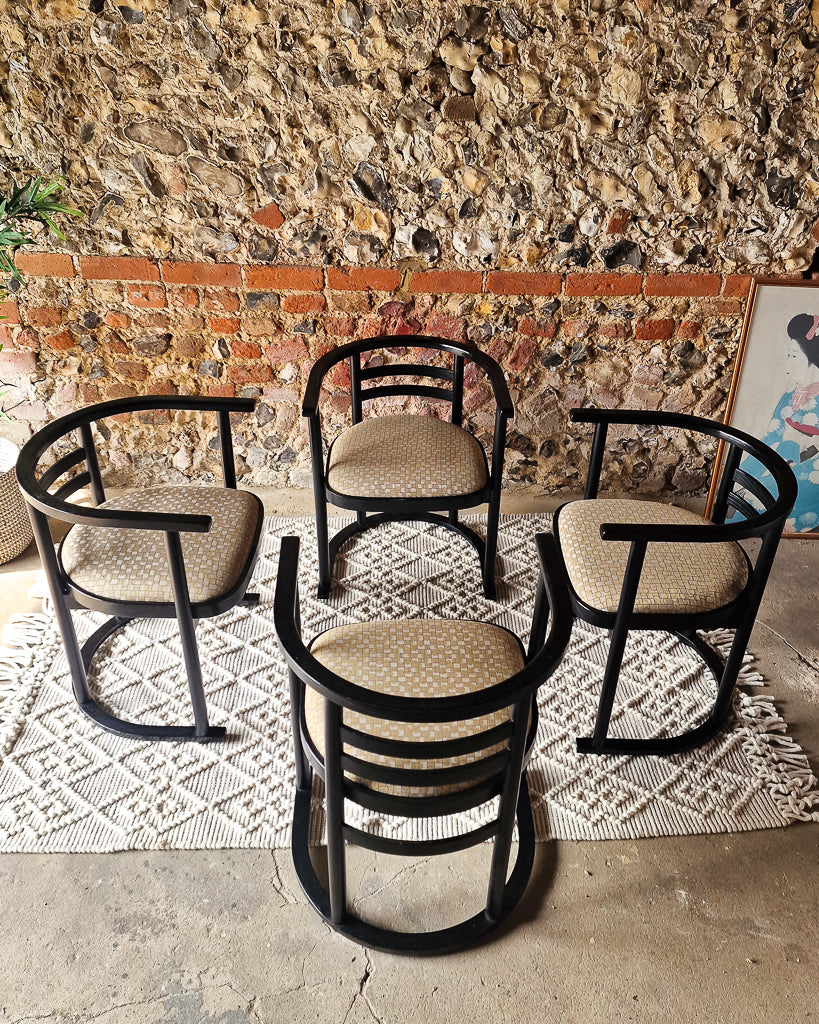 Mid Century Bauhaus Style Dining Chairs (Set of Four)