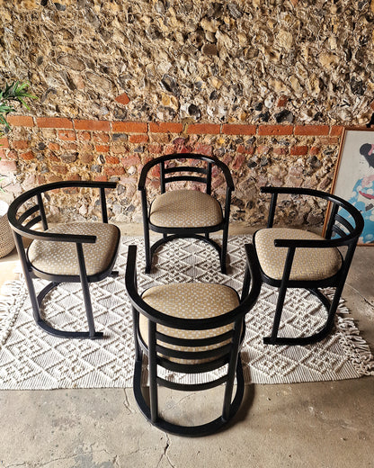 Mid Century Bauhaus Style Dining Chairs (Set of Four)