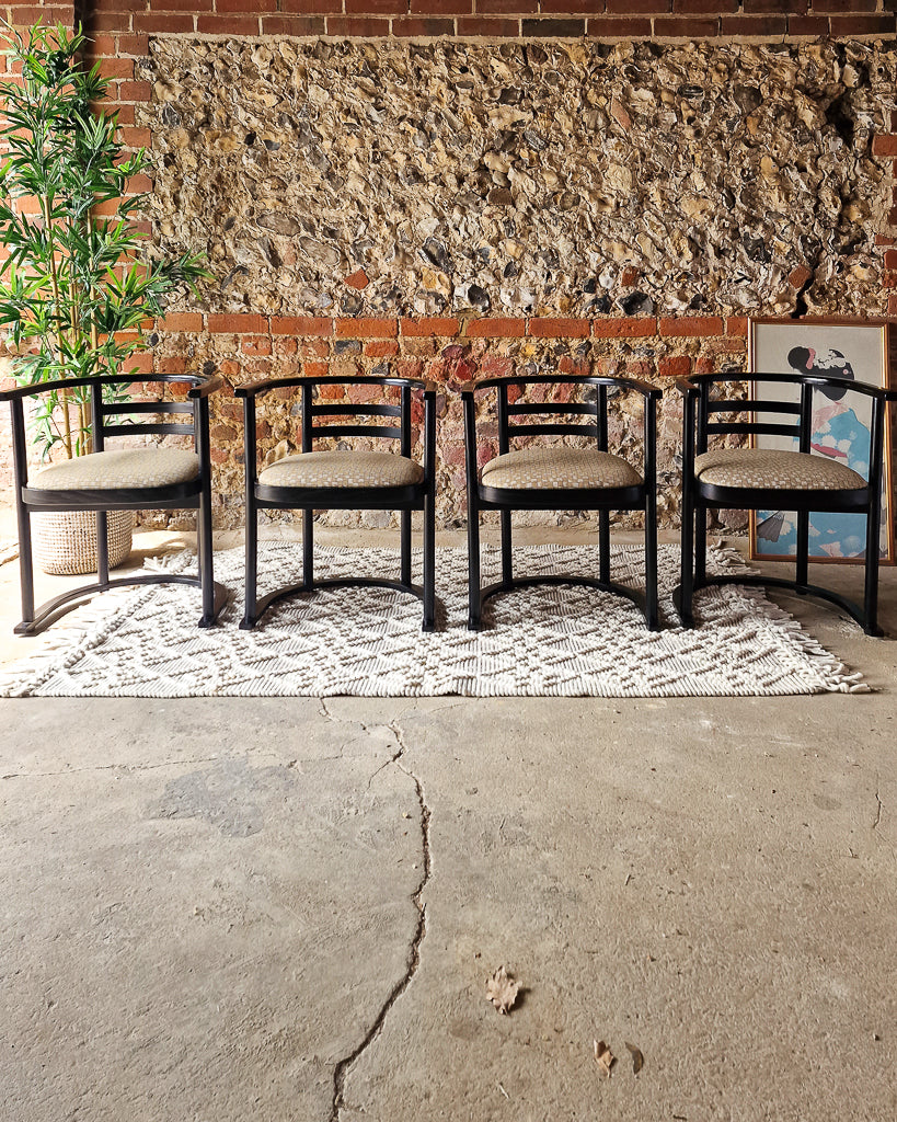 Mid Century Bauhaus Style Dining Chairs (Set of Four)