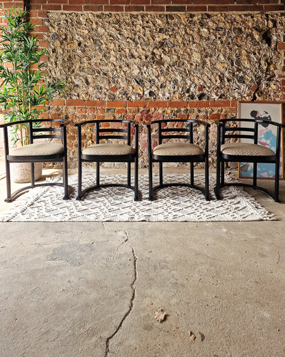 Mid Century Bauhaus Style Dining Chairs (Set of Four)