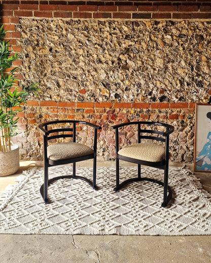 Mid Century Teak Dining Table & Ebonised Chairs (x 4)