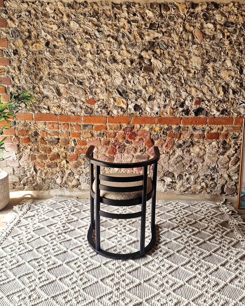 Mid Century Teak Dining Table & Ebonised Chairs (x 4)