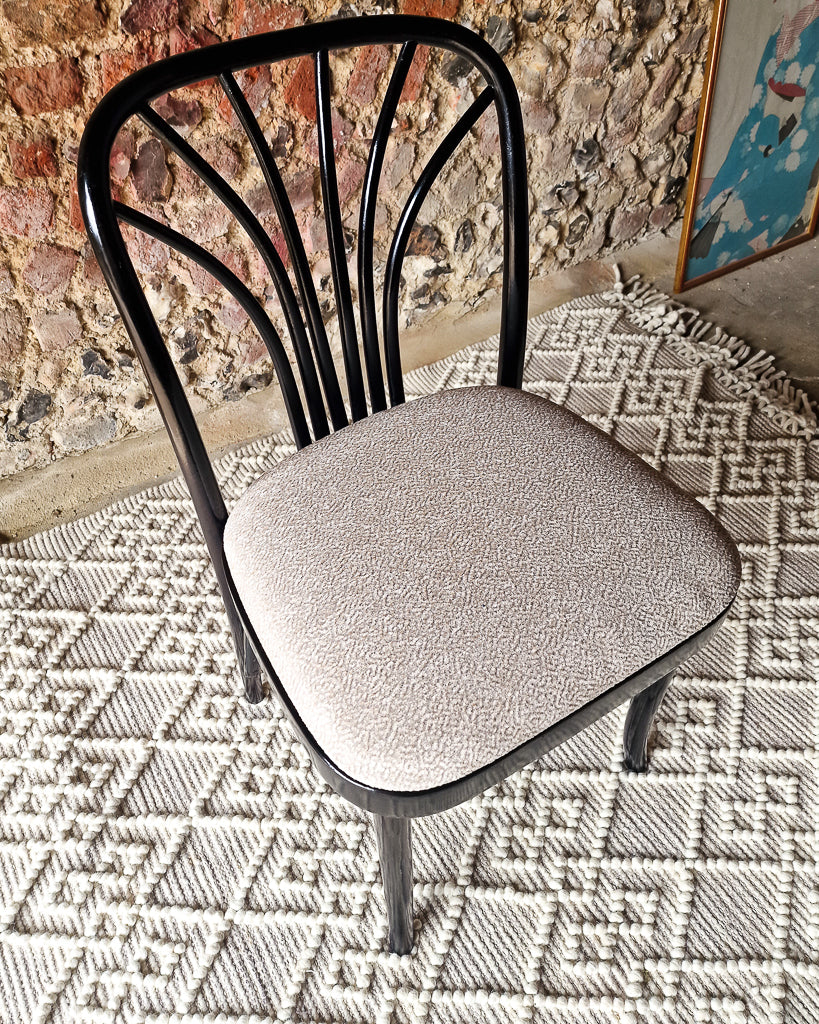 Mid Century Thonet Style Bentwood Ebonised Chairs 