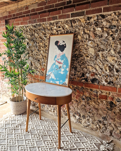 Mid Century Style Mable Top Desk / Dressing Table