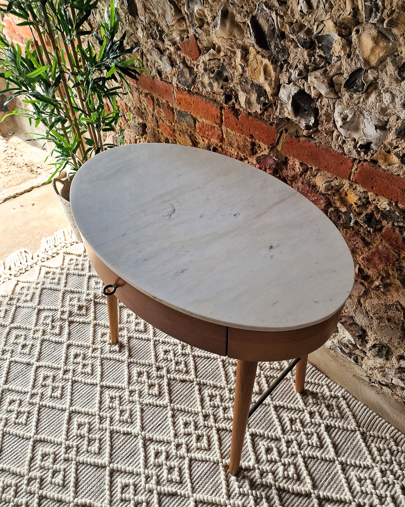 Mid Century Style Mable Top Desk / Dressing Table