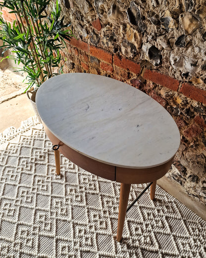 Mid Century Style Mable Top Desk / Dressing Table