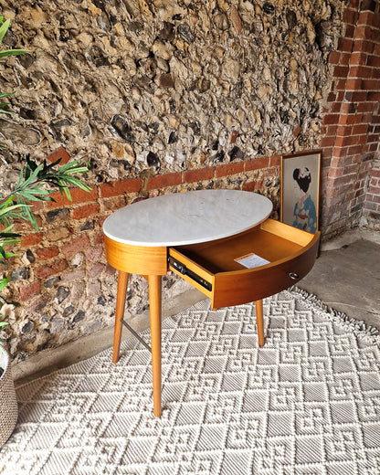 Mid Century Style Mable Top Desk / Dressing Table
