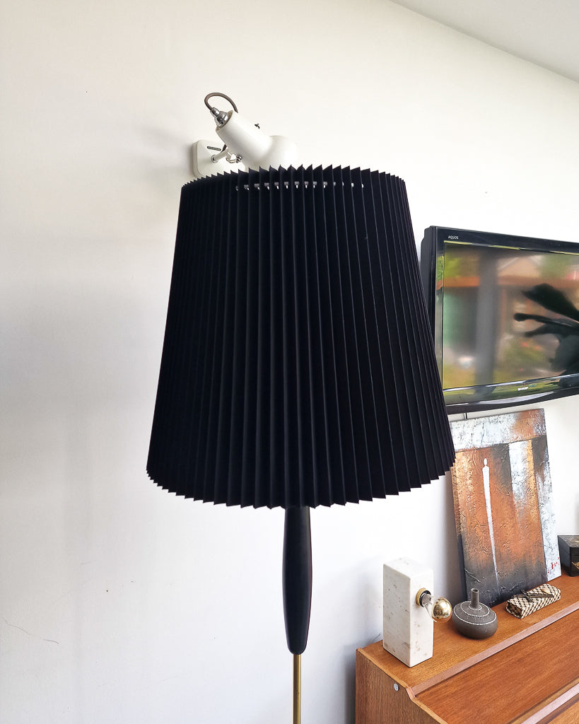 Mid Century Pleated Large Lamp Shade (inc. Carrier)