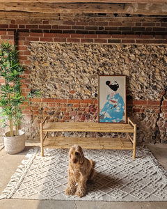 Vintage Bamboo Hallway Bench