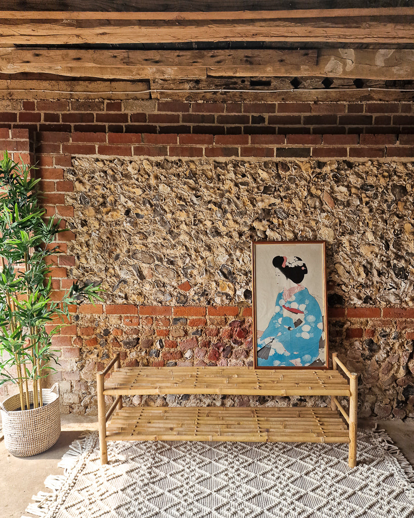 Vintage Bamboo Hallway Bench