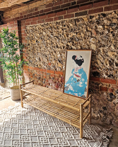 Vintage Bamboo Hallway Bench