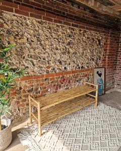 Vintage Bamboo Hallway Bench