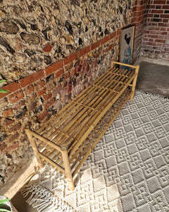 Vintage Bamboo Hallway Bench