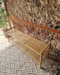 Vintage Bamboo Hallway Bench