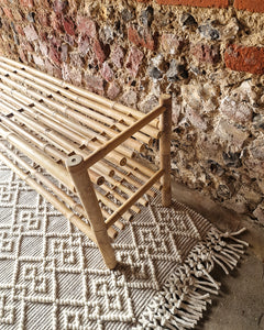 Vintage Bamboo Hallway Bench