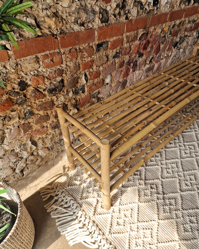 Vintage Bamboo Hallway Bench