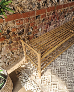 Vintage Bamboo Hallway Bench