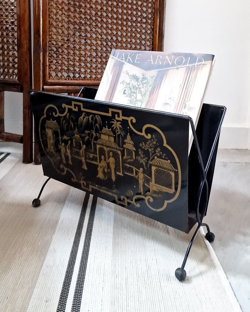 Vintage Chinoiserie Magazine Rack
