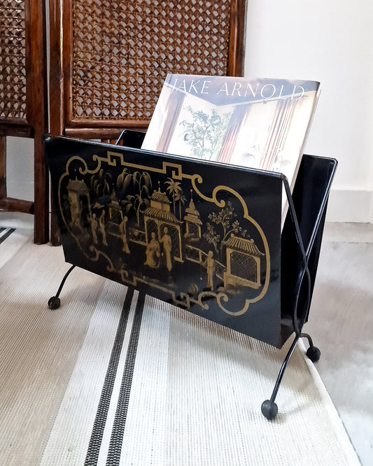 Vintage Chinoiserie Magazine Rack