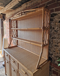 Mid Century Bamboo Kitchen Dresser